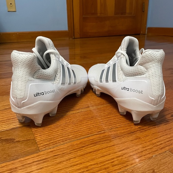 Adidas UltraBoost PE Football Cleats Men's 12 White Gray Silver Chrome HP8836 - Picture 8 of 12
